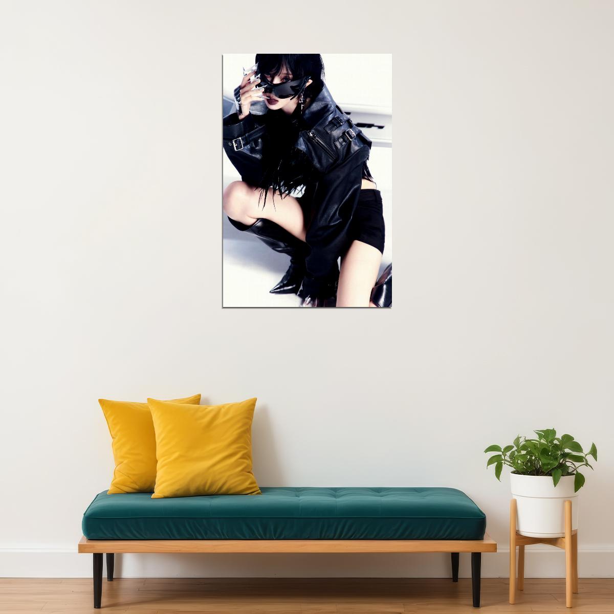aespa Giselle Whiplash Concept Photo K-pop Music Poster Y2K Futuristic Aesthetic Sexy High-Fashion Female Idol Fashion Print Trendy Girl Group Wall Art - xonomax