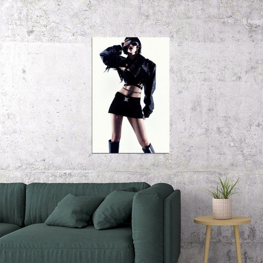 aespa Giselle Whiplash Concept Photo K-pop Music Poster Y2K Futuristic Aesthetic Sexy Cyberpunk Female Idol Fashion Print Trendy Girl Group Wall Art - xonomax