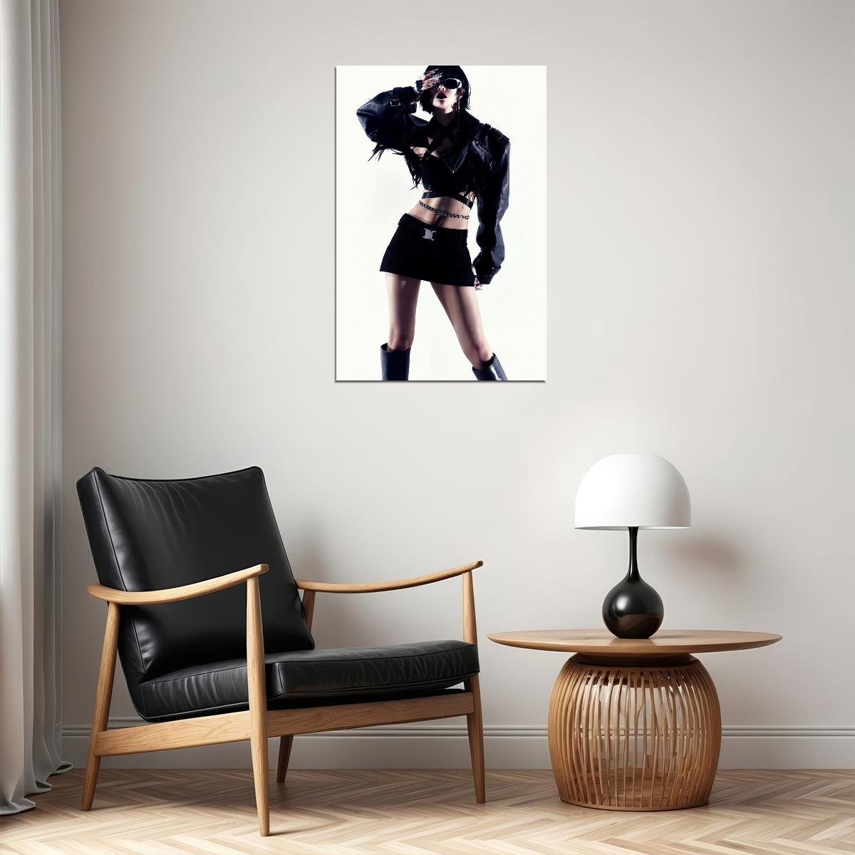 aespa Giselle Whiplash Concept Photo K-pop Music Poster Y2K Futuristic Aesthetic Sexy Cyberpunk Female Idol Fashion Print Trendy Girl Group Wall Art - xonomax