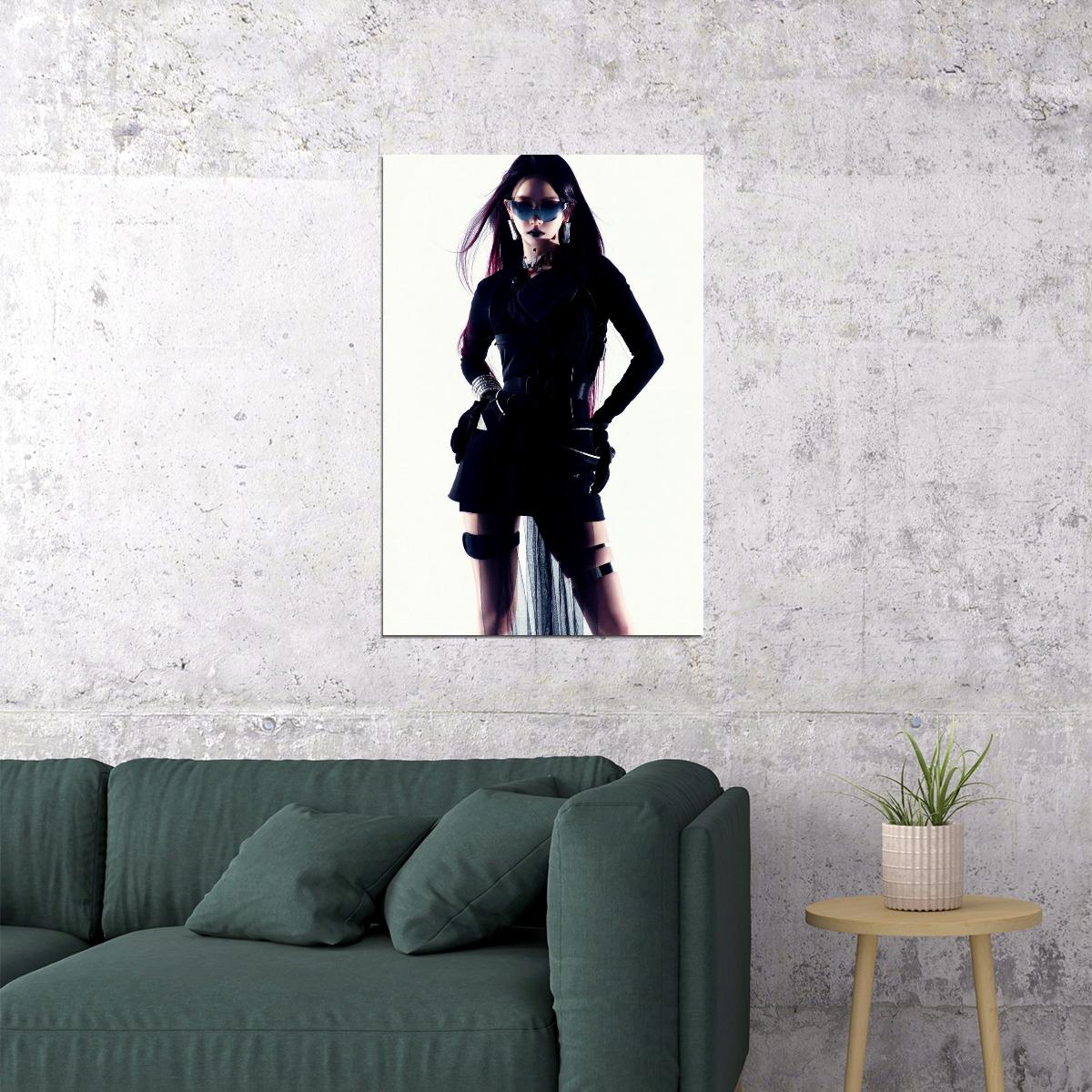 aespa Karina Whiplash Concept Photo K-pop Music Poster Y2K Futuristic Aesthetic Sexy Cyberpunk Female Idol Fashion Print Trendy Girl Group Wall Art