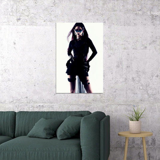 aespa Karina Whiplash Concept Photo K-pop Music Poster Y2K Futuristic Aesthetic Sexy Cyberpunk Female Idol Fashion Print Trendy Girl Group Wall Art - xonomax