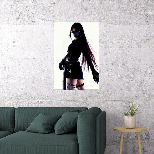 aespa Karina Whiplash Concept Photo K-pop Music Poster Y2K Futuristic Aesthetic Sexy Cyberpunk Female Idol Fashion Print Trendy Girl Group Wall Art - xonomax