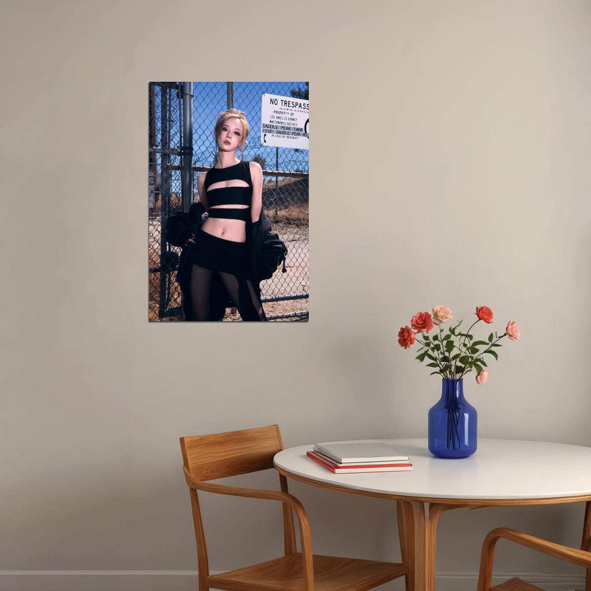 aespa Winter Whiplash Album Concept Photo K-pop Music Poster Y2K Futuristic Aesthetic Sexy Cyberpunk Female Idol Fashion Print Trendy Girl Group Wall Art