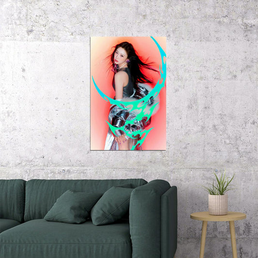 aespa Giselle Supernova MV Teaser Photos Armageddon K-pop Music Poster Bold Neon Aesthetic Aesthetic Female Idol Fashion Print Viral Girl Group Wall Art - xonomax