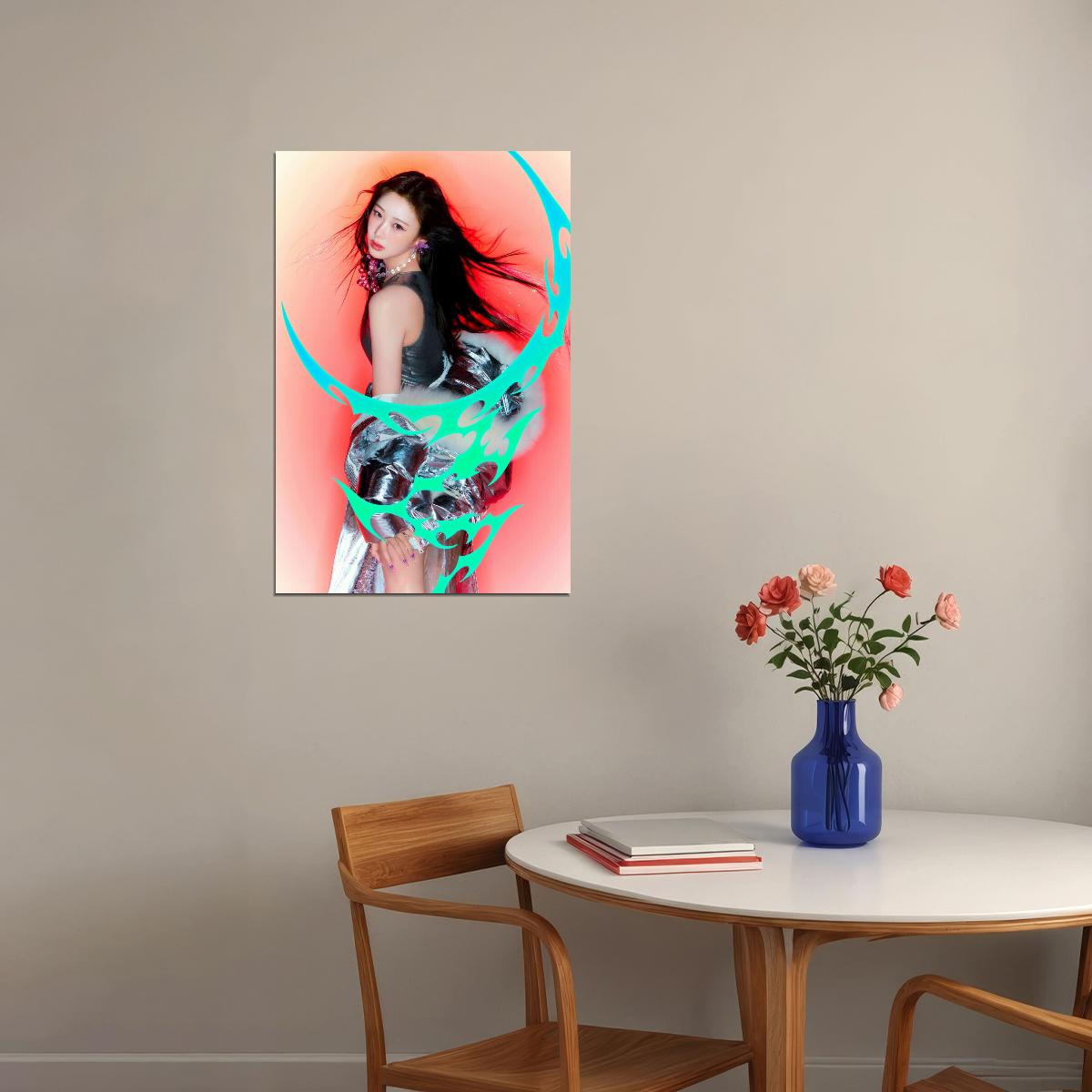 aespa Giselle Supernova MV Teaser Photos Armageddon K-pop Music Poster Bold Neon Aesthetic Aesthetic Female Idol Fashion Print Viral Girl Group Wall Art - xonomax