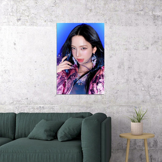 aespa Karina Supernova MV Teaser Photos Armageddon K-pop Music Poster Bold Neon Aesthetic Female Idol Fashion Print Iconic Girl Group Wall Art - xonomax