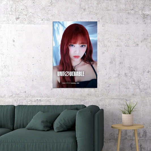 ITZY Yuna BORN TO BE Concept Photo K-pop Music Poster Dark Aesthetic Female Badass Idol Fashion Print Trendy Girl Group Wall Art - xonomax