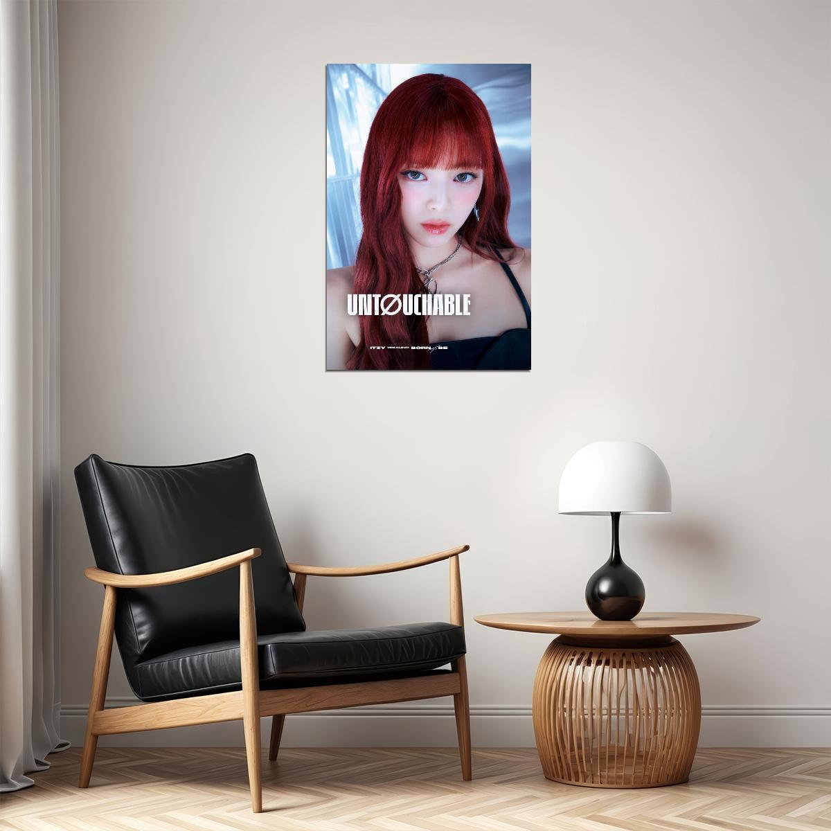 ITZY Yuna BORN TO BE Concept Photo K-pop Music Poster Dark Aesthetic Female Badass Idol Fashion Print Trendy Girl Group Wall Art - xonomax