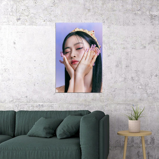 ITZY Ryujin CHECKMATE Concept Photo K-pop Music Poster Dreamy Royal Aesthetic Elegant Female Korean Idol Fashion Print Trendy Girl Group Wall Art - xonomax