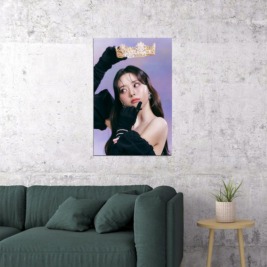 ITZY Yuna CHECKMATE Concept Photo K-pop Music Poster Dreamy Royal Aesthetic Elegant Female Korean Idol Fashion Print Trendy Girl Group Wall Art - xonomax