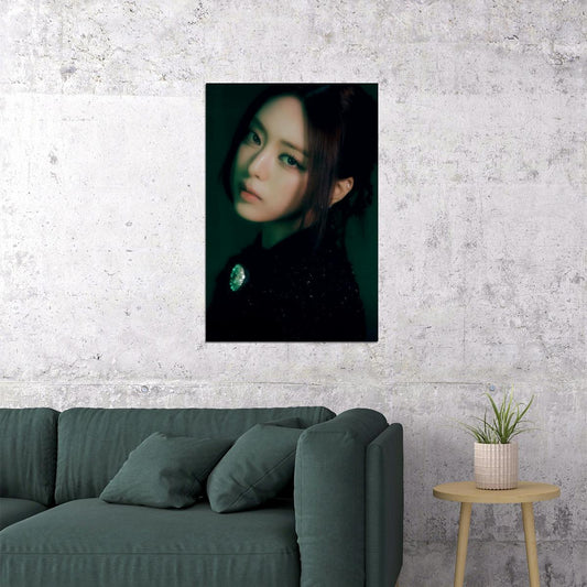 ITZY Yuna Mr. Vampire Concept Photo K-pop Music Poster Dark Glamour Aesthetic Mysterious Female Korean Idol Fashion Print Trendy Girl Group Wall Art - xonomax