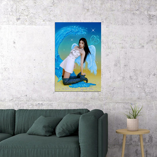 IVE An Yujin LOVE DIVE Album Concept Photo K-pop Music Poster Fairycore Aesthetic Whimsical Female Korean Idol Fashion Print Trendy Girl Group Wall Art - xonomax