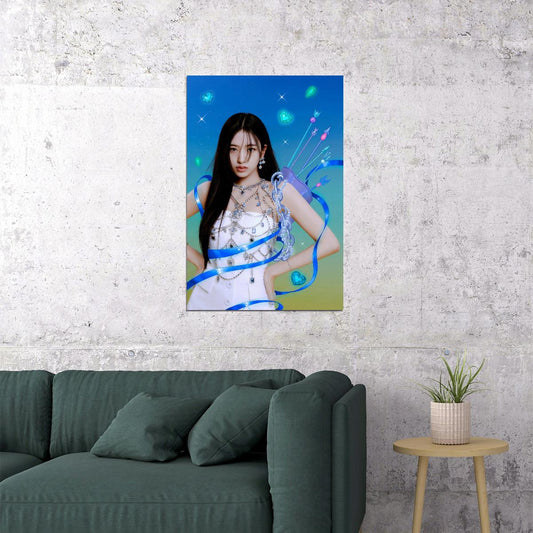 IVE An Yujin LOVE DIVE Album Concept Photo K-pop Music Poster Y2K McBling Aesthetic Coquette Female Korean Idol Fashion Print Trendy Girl Group Wall Art - xonomax
