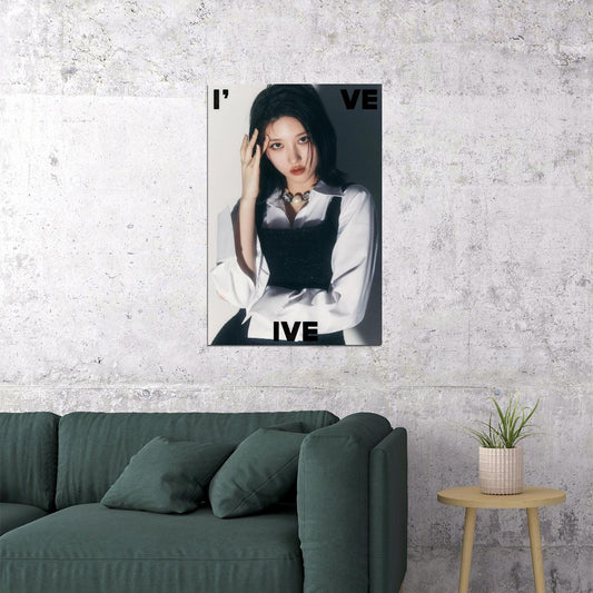 IVE Gaeul I've IVE Album Concept Photo K-pop Music Poster Girl Crush Aesthetic Monochrome Female Korean Idol Fashion Print Trendy Girl Group Wall Art - xonomax