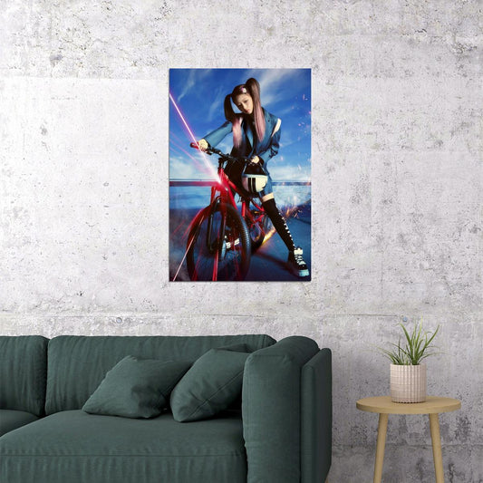 IVE Rei Baddie Concept Photo K-pop Music Poster Gamer Aesthetic Female Korean Idol Retro Fashion Print Trendy Girl Group Wall Art - xonomax