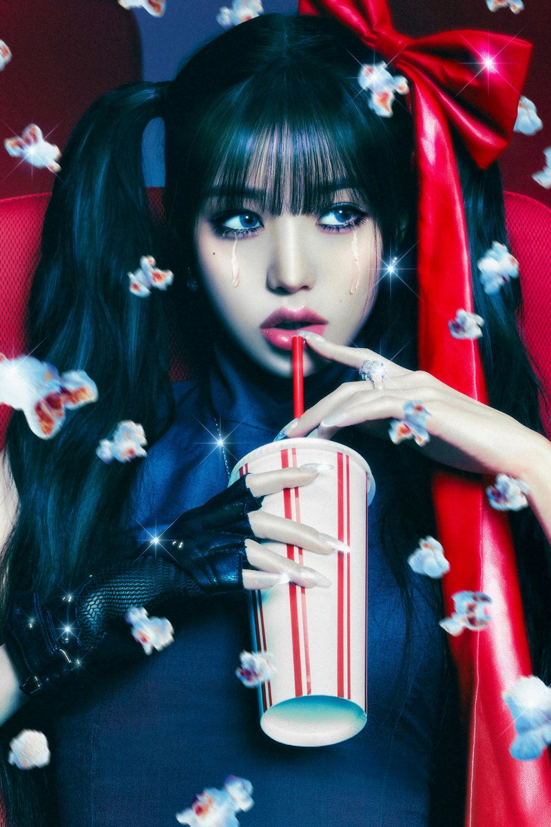 IVE Wonyoung Baddie Concept Photo K-pop Music Poster Cyberpunk Aesthetic Female Korean Idol Futuristic Fashion Print Trendy Girl Group Wall Art