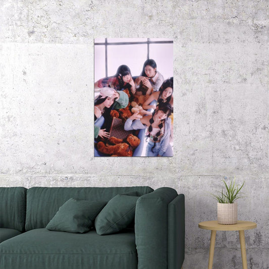 LE SSERAFIM EASY Concept Photo Y2K McBling Aesthetic Coquette Decor Baddie Female Korean Idol Fashion Print Trendy K-pop Girl Group Wall Art - xonomax