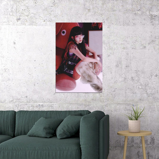 LE SSERAFIM Sakura EASY Concept Photo Balmy Flex Y2K McBling Aesthetic Coquette Decor Baddie Female Korean Idol Fashion Print Trendy K-pop Girl Group Wall Art - xonomax