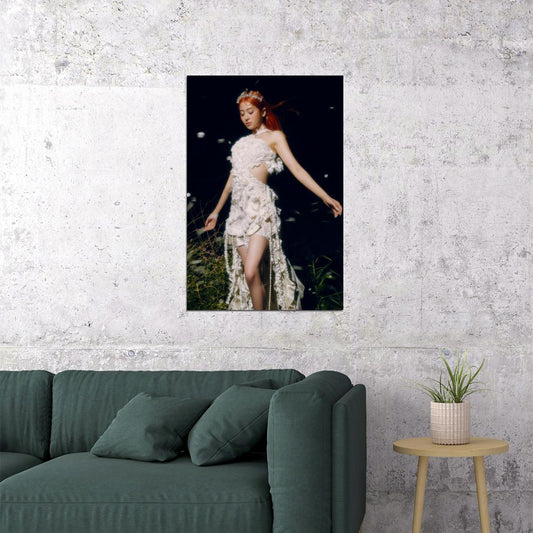 LE SSERAFIM Yunjin EASY Concept Photo K-pop Music Poster Coquette Aesthetic Female Korean Idol Balletcore Fashion Print Trendy Girl Group Wall Art - xonomax