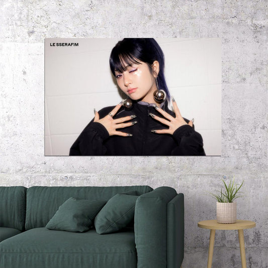 LE SSERAFIM Huh Yunjin CRAZY Album Concept Photo Music Poster K-Pop Aesthetic K-pop Female Girl Group Korean Fashion Idol Wall Art Print - xonomax