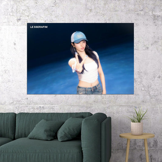 LE SSERAFIM Huh Yunjin CRAZY Album Concept Photo Music Poster K-Pop Aesthetic K-pop Female Girl Group Korean Fashion Idol Wall Art Print - xonomax