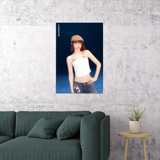 LE SSERAFIM Kim Chaewon CRAZY Album Concept Photo Music Poster K-Pop Aesthetic K-pop Female Girl Group Korean Fashion Idol Wall Art Print - xonomax