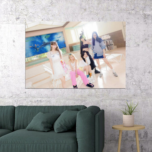 LE SSERAFIM Sakura Chaewon Yunjin Kazuha Eunchae CRAZY Album Concept Photo Music Poster K-Pop Aesthetic Female Girl Group Korean Idol Wall Art Print - xonomax