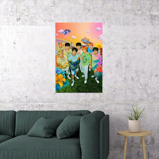 NCT Dream Group Photo Kpop Poster Collectible Iconic Teaser Photo Aesthetic Summer Theme Kpop Photocard Style Wall Art - xonomax