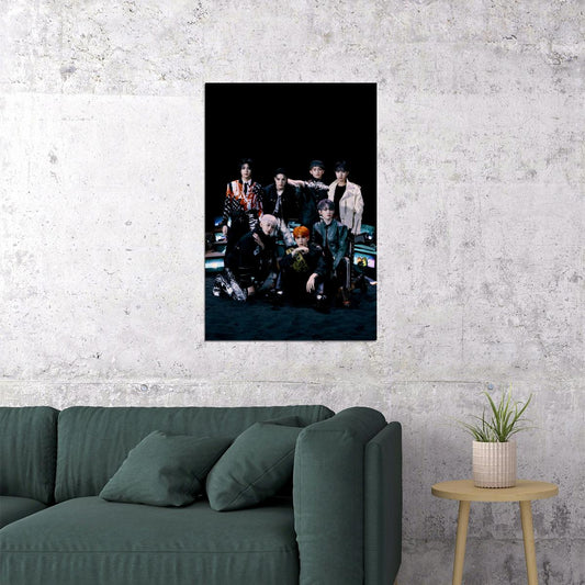 NCT Dream Kpop Boy Band Teaser Poster Retro Futuristic Aesthetic Collectible Photocard Style Wall Art for Kpop Fans - xonomax