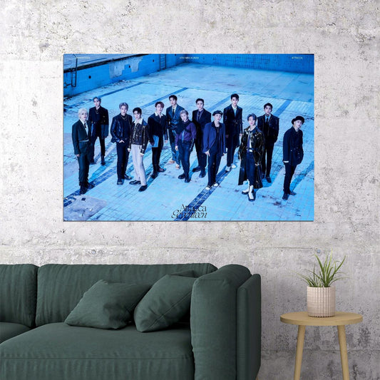 Seventeen Attaca Photo Music Poster KPop Aesthetic Kpop Male Boys Group Boy Band Trendy Photocard Style Wall Decor for Kpop Fans - xonomax