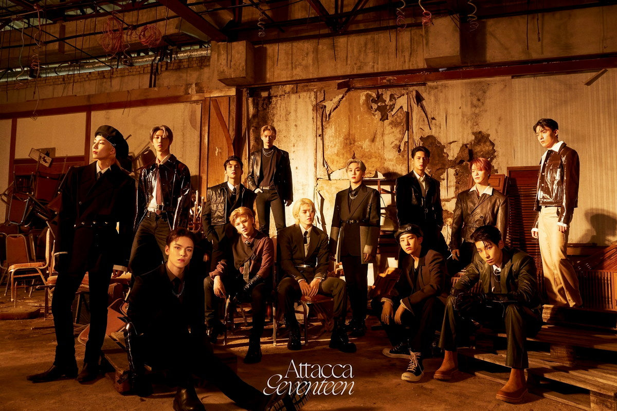 Seventeen Attaca Photo Music Poster KPop Aesthetic Kpop Male Boys Group Boy Band Trendy Photocard Style Wall Decor for Kpop Fans - xonomax