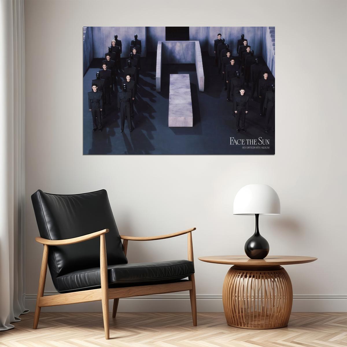 Seventeen FACE THE SUN Photo Music Poster KPop Aesthetic Kpop Male Boys Group Boy Band Trendy Photocard Style Wall Decor for Kpop Fans - xonomax