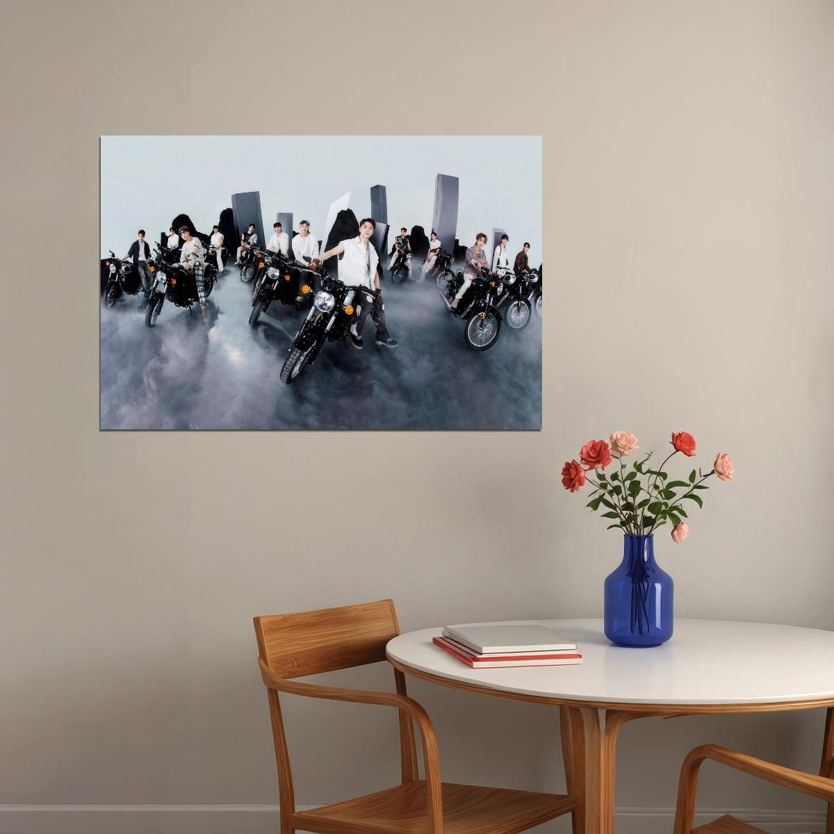 Seventeen FACE THE SUN Photo Music Poster KPop Aesthetic Kpop Male Boys Group Boy Band Trendy Photocard Style Wall Decor for Kpop Fans - xonomax