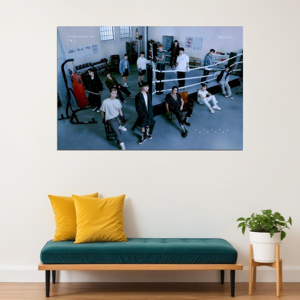 Seventeen FML Photo Music Poster KPop Aesthetic Kpop Male Boys Group Boy Band Trendy Photocard Style Wall Decor for Kpop Fans - xonomax