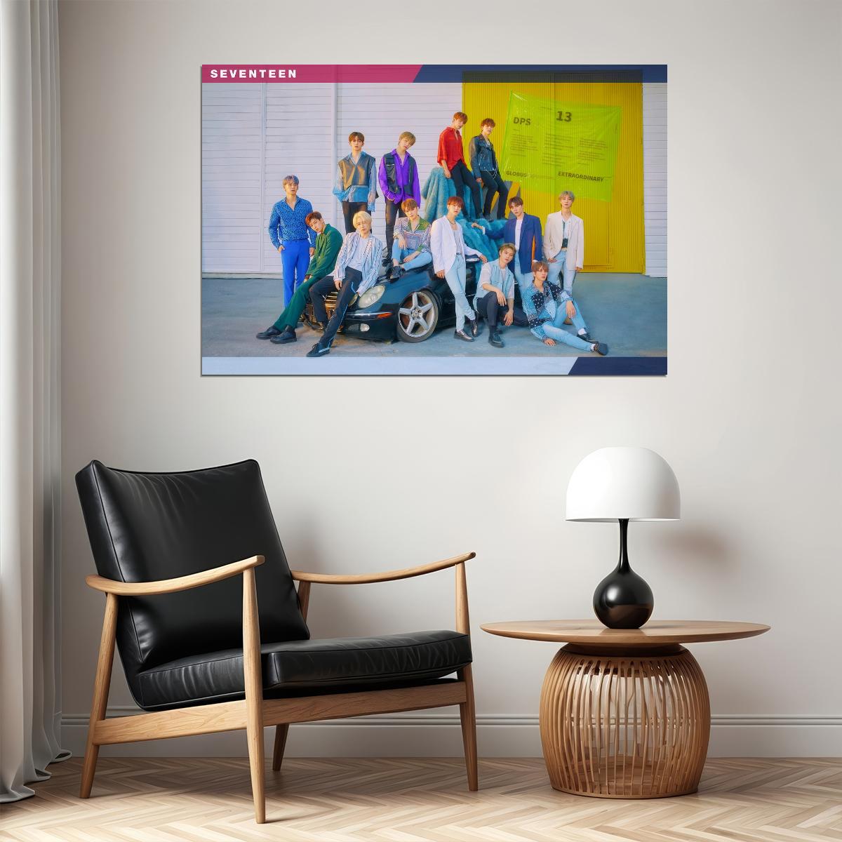 Seventeen Photo Music Poster KPop Aesthetic Kpop Male Boys Group Boy Band Trendy Photocard Style Wall Decor for Kpop Fans - xonomax