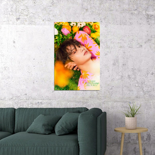 JUN Seventeen SECTOR 17 Concept Photo Music Poster KPop Aesthetic Kpop Male Boys Group Boy Band Trendy Photocard Style for Kpop Fans - xonomax