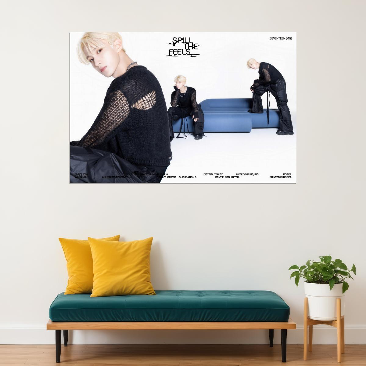 SEVENTEEN DK SPILL THE FEELS Album Concept Photo Music Poster KPop Aesthetic Kpop Male Boys Group Boy Band - xonomax