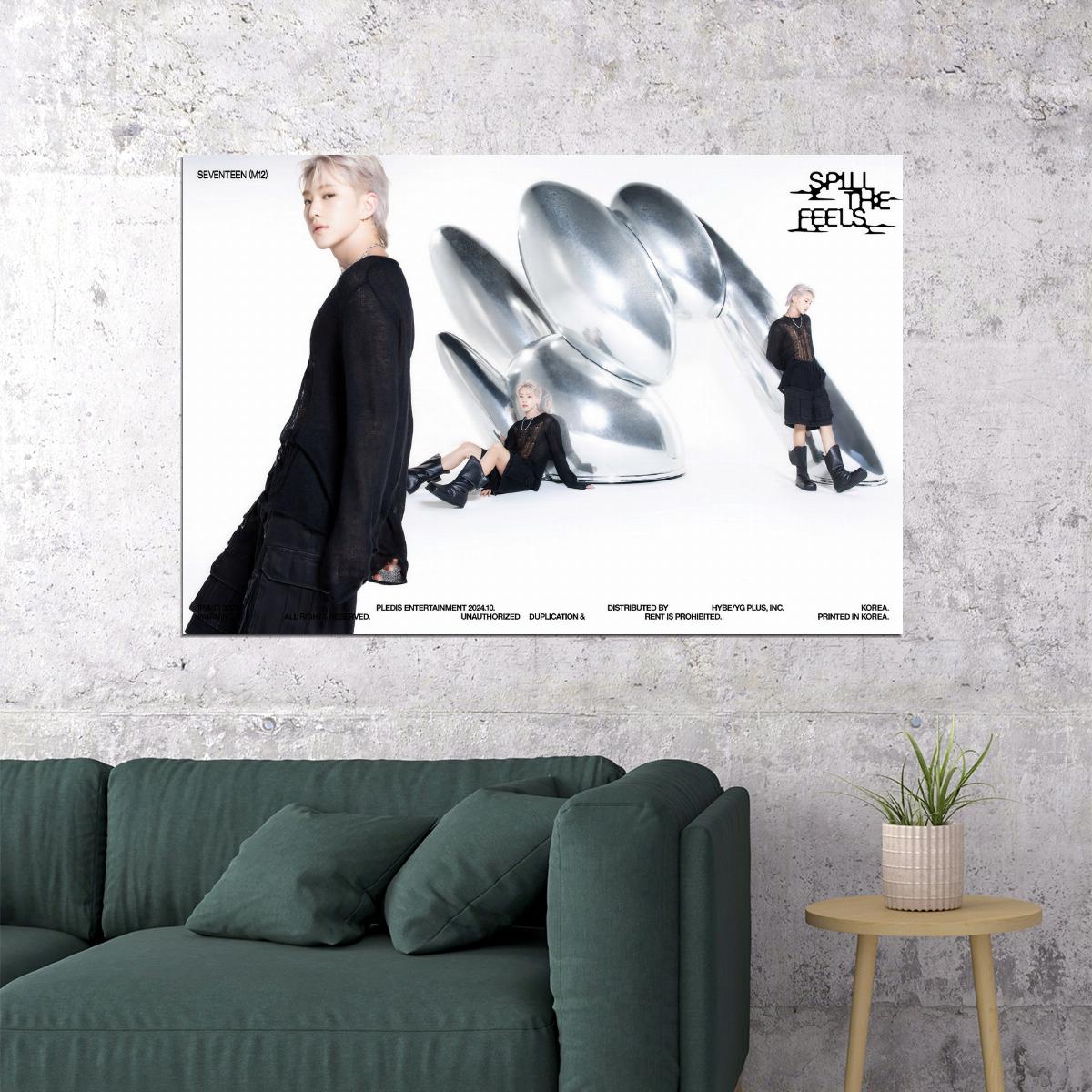 SEVENTEEN Hoshi SPILL THE FEELS Album Concept Photo Music Poster KPop Aesthetic Kpop Male Boys Group Boy Band - xonomax