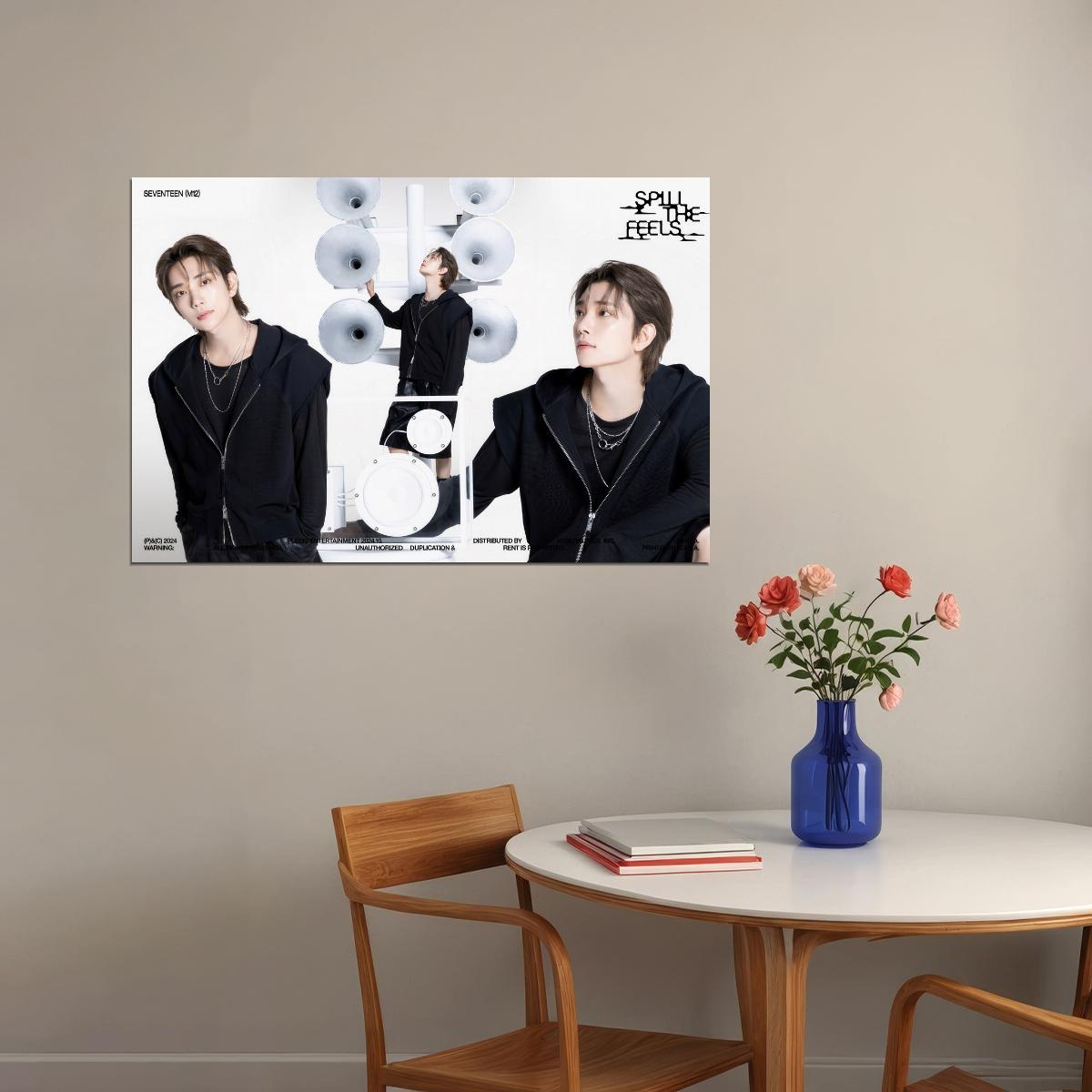 SEVENTEEN Joshua SPILL THE FEELS Album Concept Photo Music Poster KPop Aesthetic Kpop Male Boys Group Boy Band - xonomax