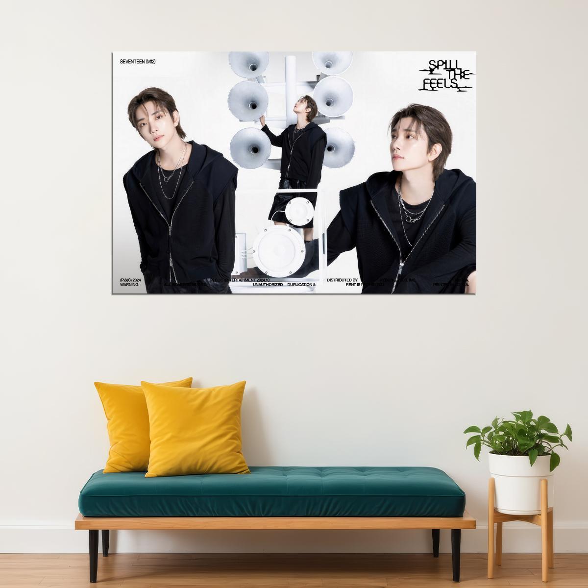 SEVENTEEN Joshua SPILL THE FEELS Album Concept Photo Music Poster KPop Aesthetic Kpop Male Boys Group Boy Band - xonomax