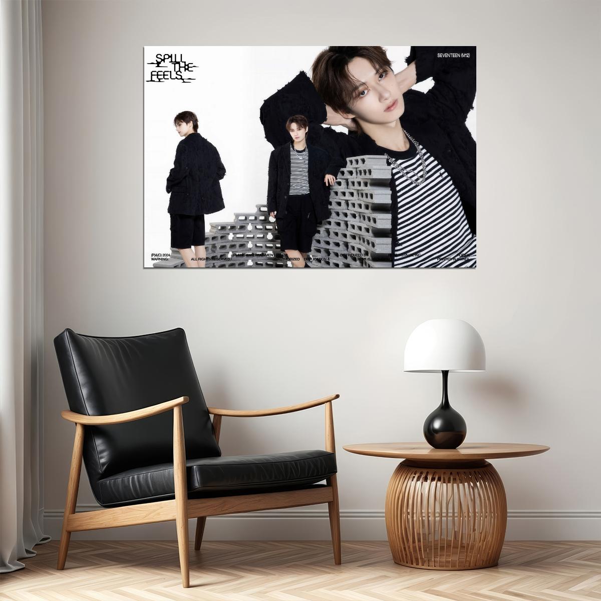 SEVENTEEN Jun SPILL THE FEELS Album Concept Photo Music Poster KPop Aesthetic Kpop Male Boys Group Boy Band - xonomax