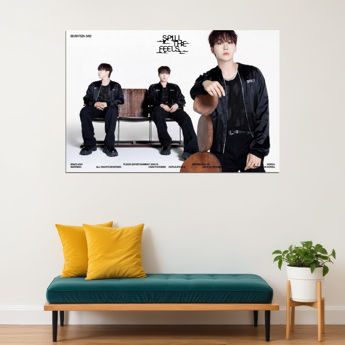 SEVENTEEN Seungkwan SPILL THE FEELS Album Concept Photo Music Poster KPop Aesthetic Kpop Male Boys Group Boy Band - xonomax