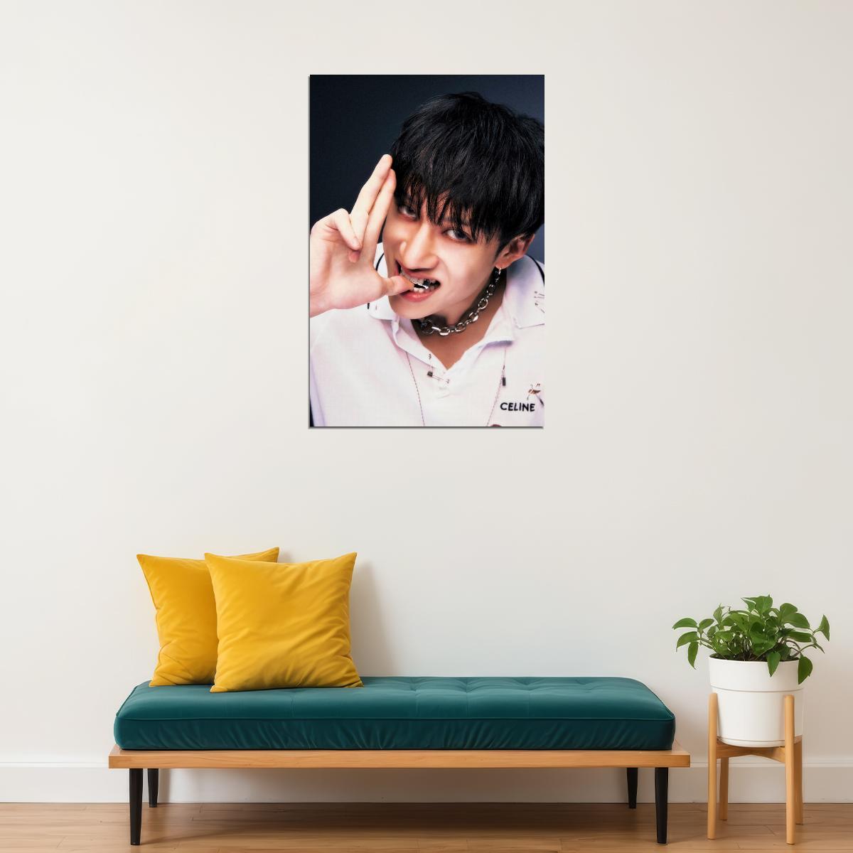 Stray Kids SKZ Bang Chan ROCKSTAR Concept Photo Poster Korean Idol Grunge Fashion Kpop Photocard Style Print Trendy Boy Band Wall Art Retro Rockstar Aesthetic - xonomax