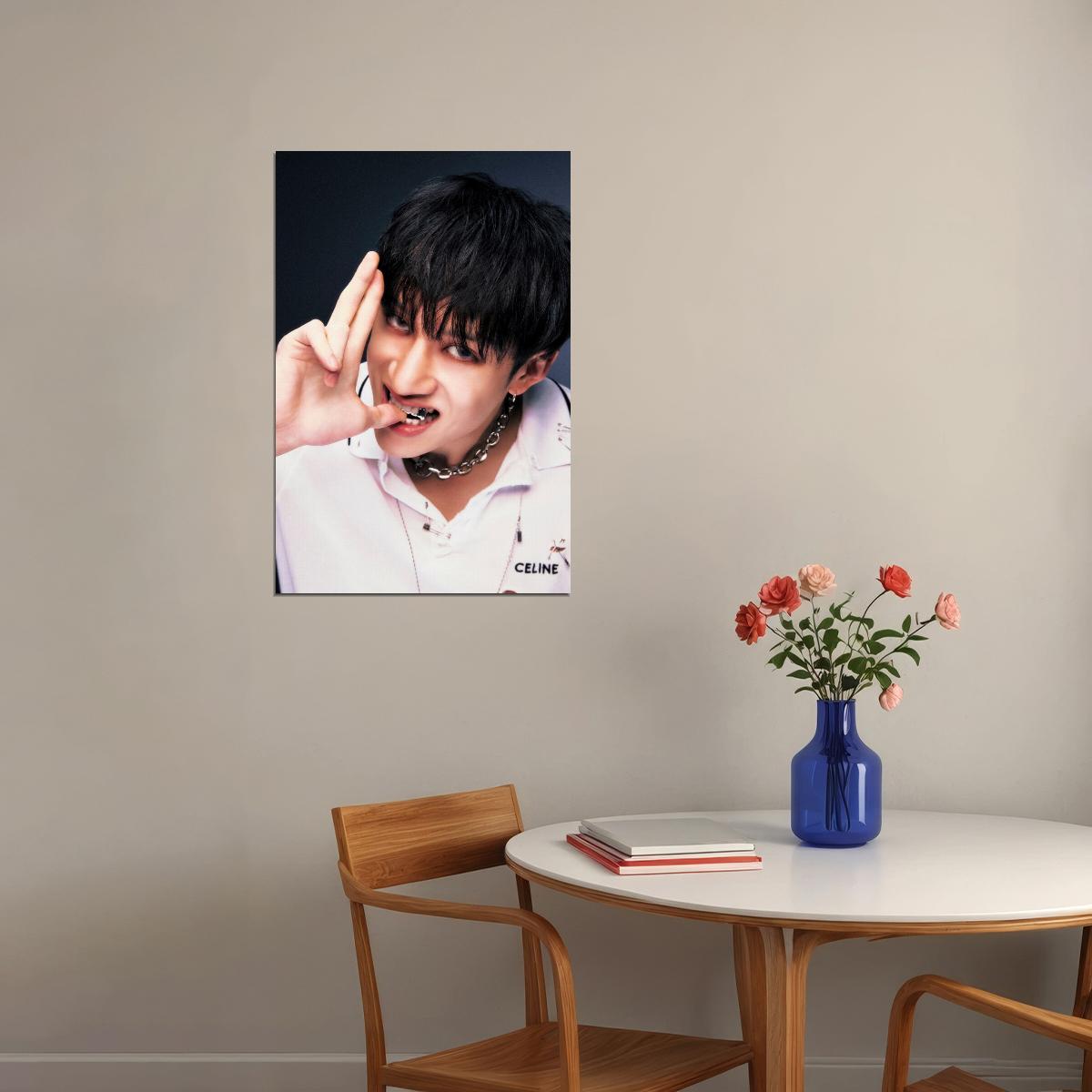 Stray Kids SKZ Bang Chan ROCKSTAR Concept Photo Poster Korean Idol Grunge Fashion Kpop Photocard Style Print Trendy Boy Band Wall Art Retro Rockstar Aesthetic - xonomax