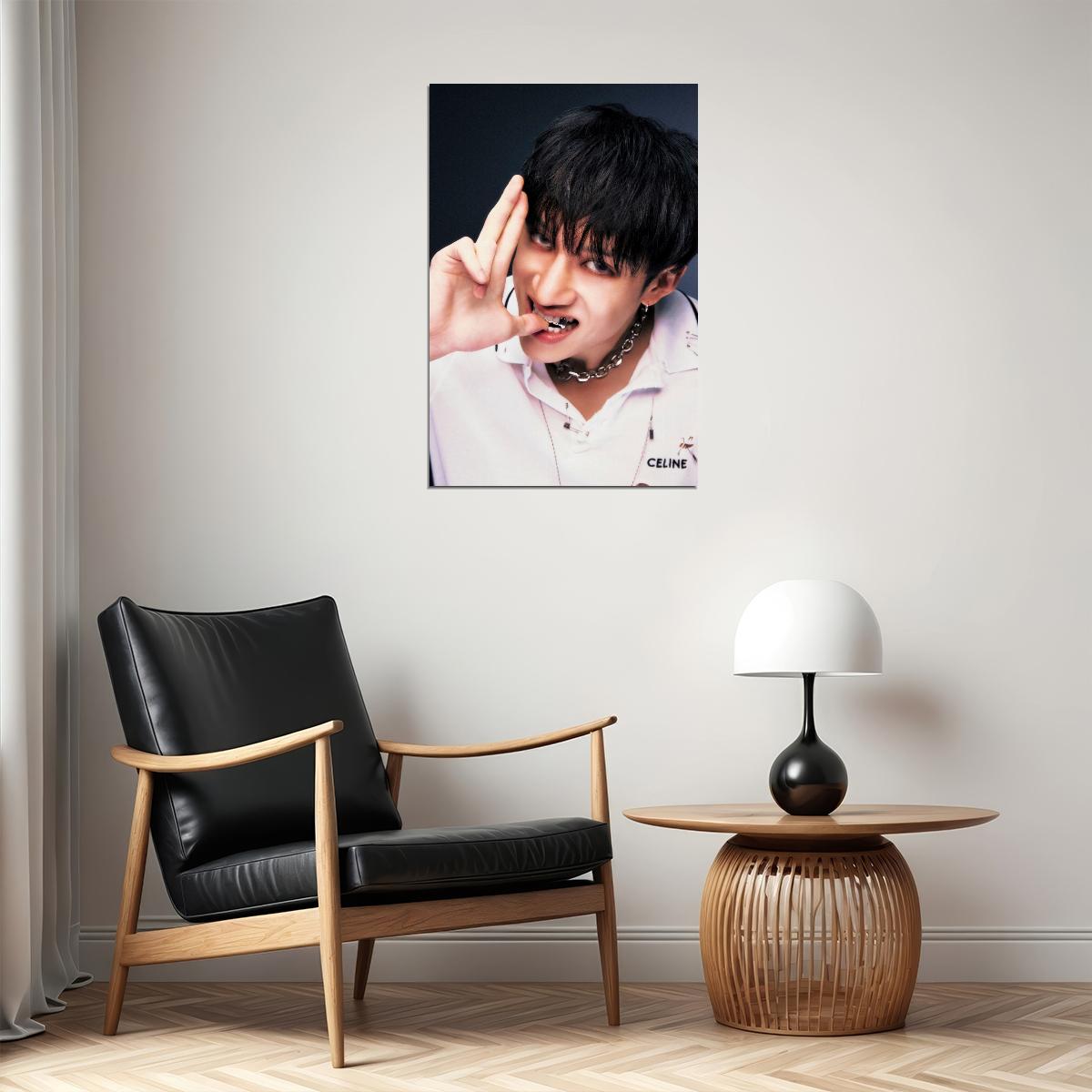 Stray Kids SKZ Bang Chan ROCKSTAR Concept Photo Poster Korean Idol Grunge Fashion Kpop Photocard Style Print Trendy Boy Band Wall Art Retro Rockstar Aesthetic - xonomax