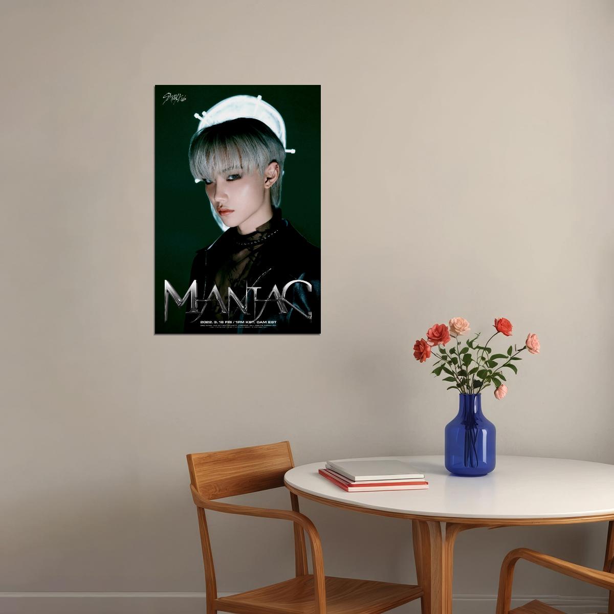 Stray Kids SKZ Felix ODDINARY Album Teaser Photo Maniac Concept Kpop Boy Band Poster Futuristic Fashion Korean Idol Collectible Wall Art Cyberpunk Vibes - xonomax