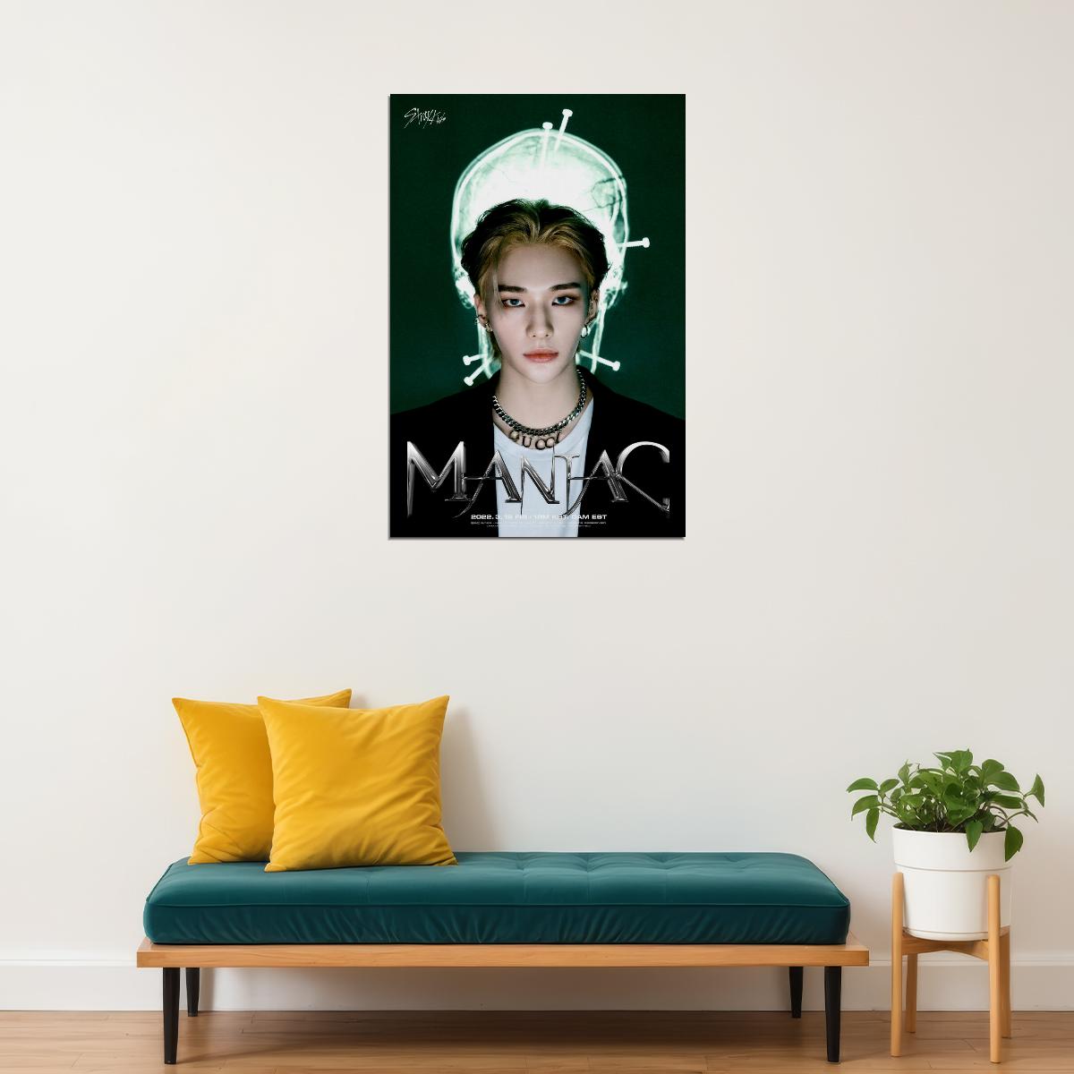 Stray Kids SKZ Hyunjin ODDINARY Album Teaser Photo Maniac Concept Kpop Boy Band Poster Retro Futuristic Style Collectible Wall Art Viral Cyberpunk Decor - xonomax