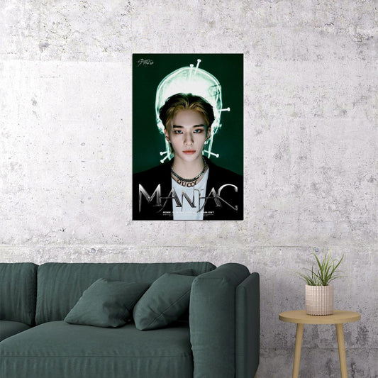 Stray Kids SKZ Hyunjin ODDINARY Album Teaser Photo Maniac Concept Kpop Boy Band Poster Retro Futuristic Style Collectible Wall Art Viral Cyberpunk Decor - xonomax