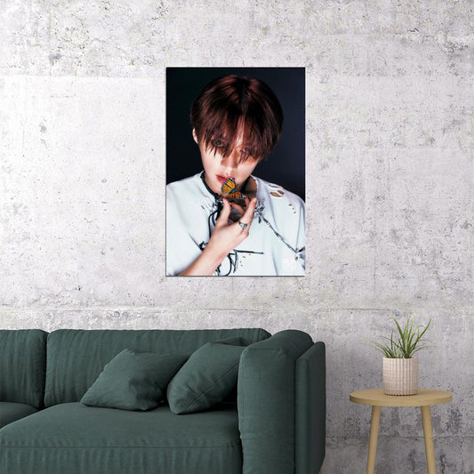 Stray Kids SKZ Lee Know ROCKSTAR Concept Photo Music Poster Korean Idol Grunge Fashion Kpop Photocard Style Print Trendy Boy Band Wall Art Retro Rockstar Aesthetic - xonomax