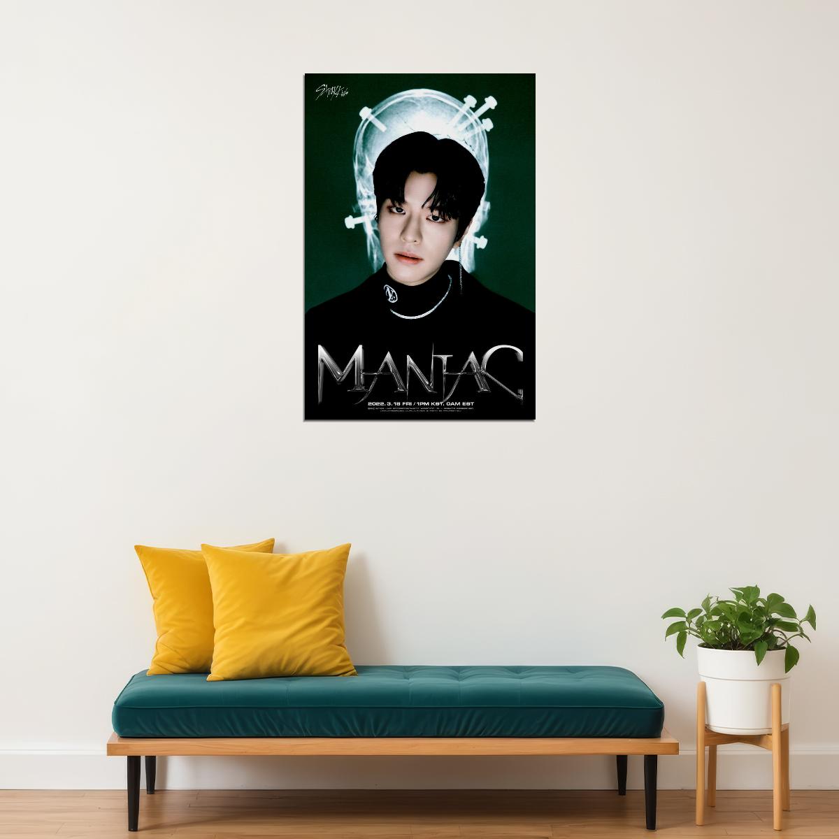 Stray Kids SKZ Seungmin ODDINARY Teaser Photo Maniac Concept Kpop Boy Band Poster Urban Aesthetic Collectible Wall Art Futuristic Music Decor - xonomax